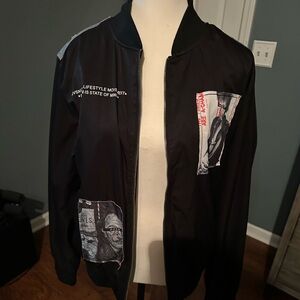 Black Graphic Men's Jacket